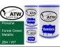 Preview: Porsche, Forest Green Metallic, 2B4 / W7: 500ml Lackdose + 500ml Klarlack + 250ml Härter - Set, von ATW Autoteile West.